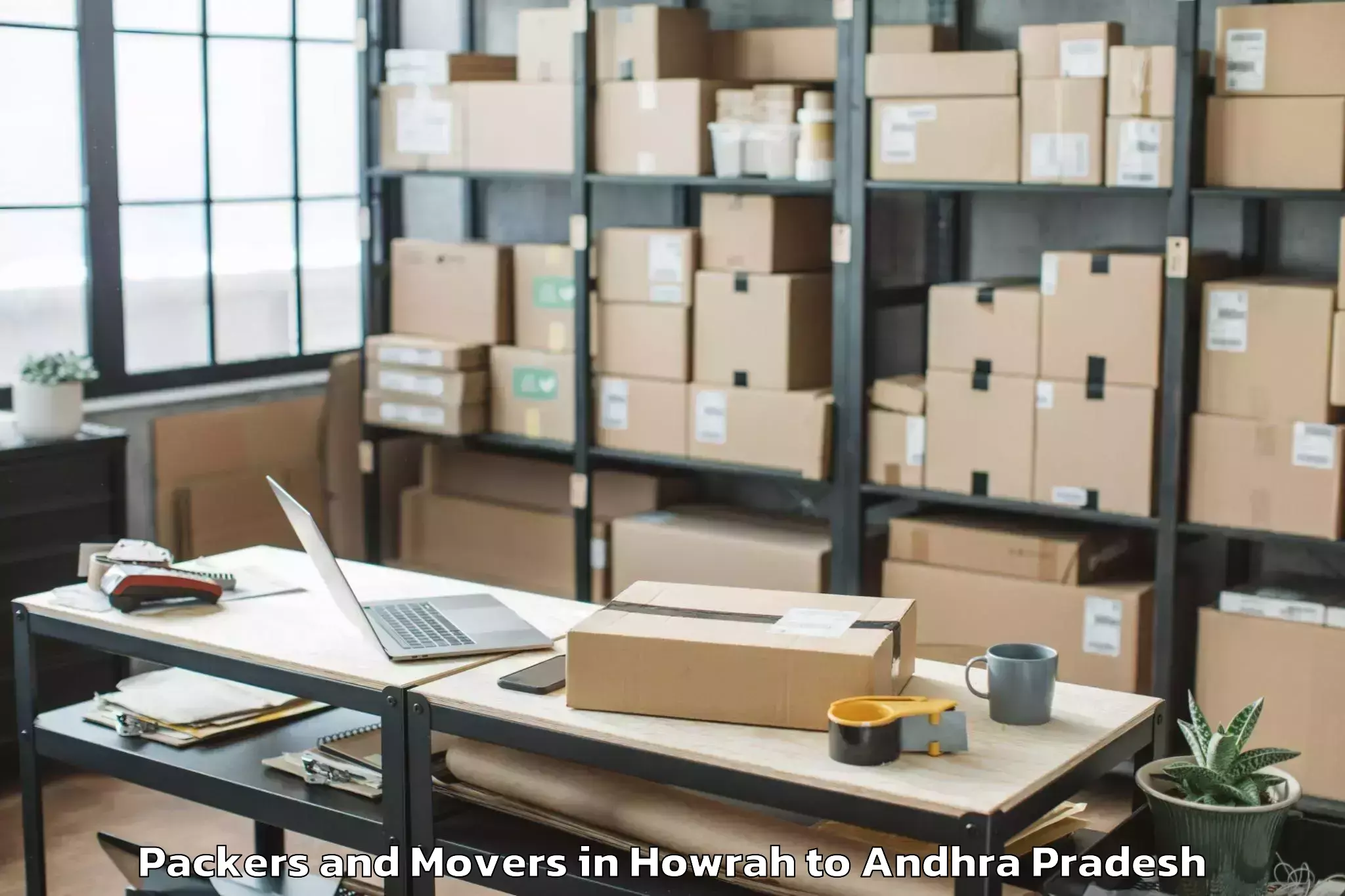 Top Howrah to Ongole Packers And Movers Available